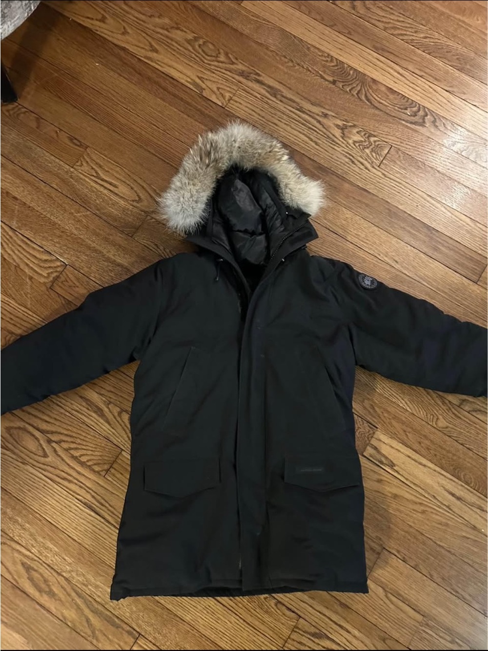 Canada Goose Black Parka with Fur-Trim Hood